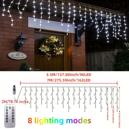 8 Modes USB bâton de glace lumière chaîne fête de mariage lumière LED guirlande intérieure maison festival fête jardin chambre rideau décoration