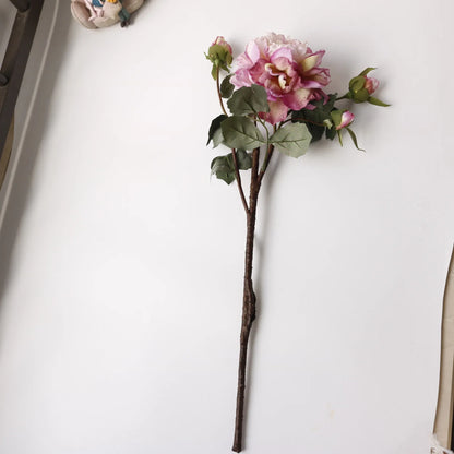 Grand Bouquet de pivoines blanches haut de gamme, fleurs artificielles pour décoration de mariage, de maison, fausses fleurs pour le nouvel an, décorations d'automne