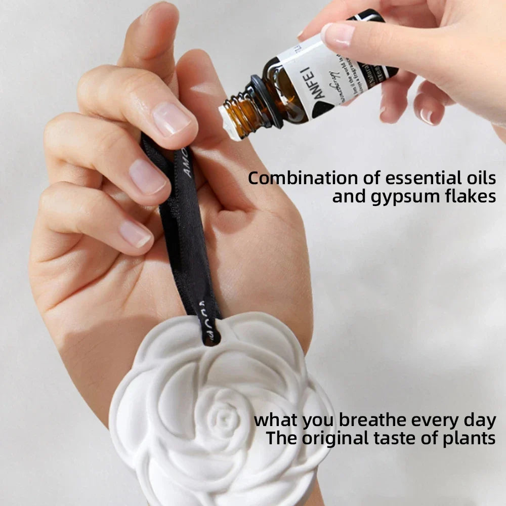 Ceramic Ornaments Aromatherapy Light Luxury Ancient Home Perfume Diffuser Stone Tablet Plaster Car Fragrance Pendant
