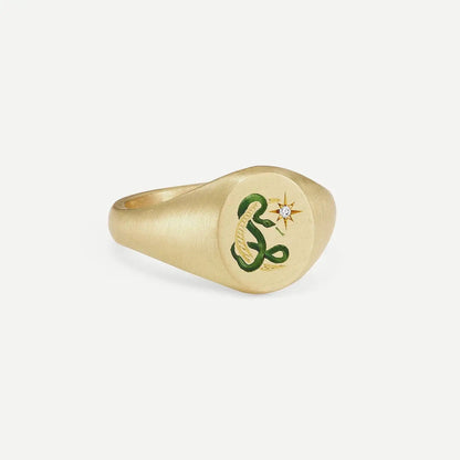 Fashionable and popular stainless steel painted ring, for Valentine's Day, Lion, Mermaid, Love, gold plated, women's jewelry, тильц®