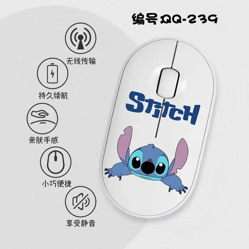 Lilo & Stitch Exquisite and Compact Bluetooth 5.0 Wireless Mouse Office Laptop Tablet Portable Silent True Wireless Mouse