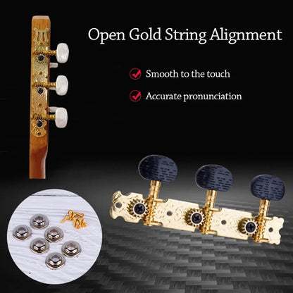 L R JEString Tuning Pegs, Stainless Steel Replacement Parts, Electroplating Accessories, Classic JETuning Key
