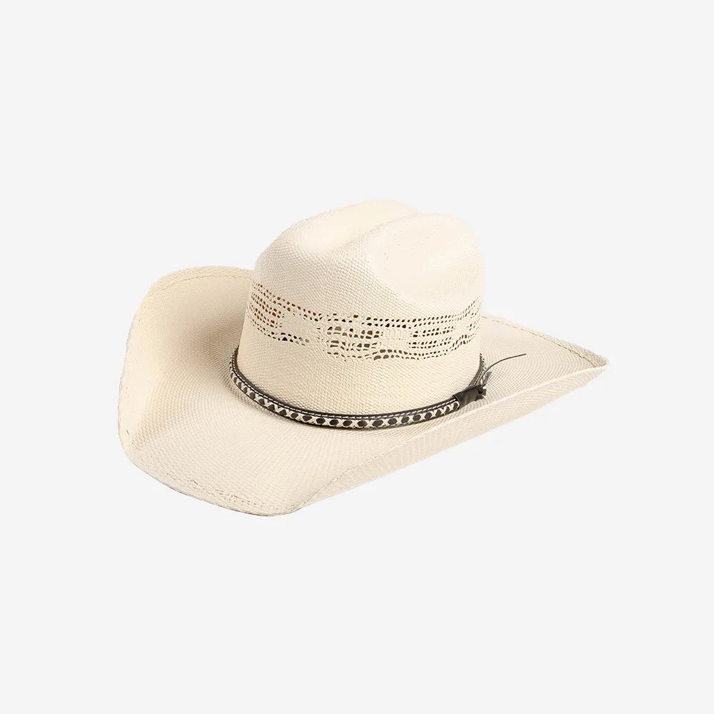Cowboy hat summer straw hat unisex cowboy hat jazz cowboy straw hat wide brim hat spray paint custom hat party cowboy hat