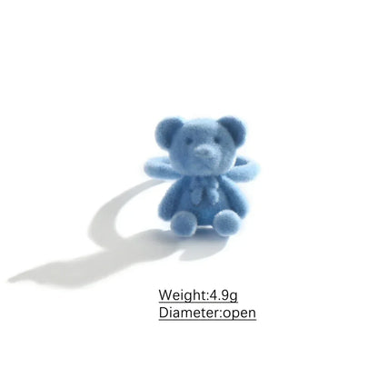 2024 Korean Fashion Cute Plush Bear Pendant Womens Necklace for Girls Female Bear Chain Necklaces Christmas Party Jewelry Set