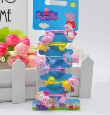 Peppa Pig Hairpins Hair Rope Children Kawaii Peppa Pig George Hairpins Hair Rope Bb Clip Girls Peppa Pig Accessories Students
