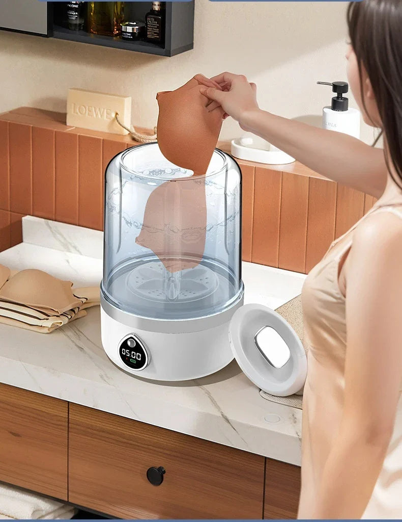 Mini Washing Machine Portable Rechargeable Fully Automatic Washing Machine for Underwear, Socks, and Small Laundry