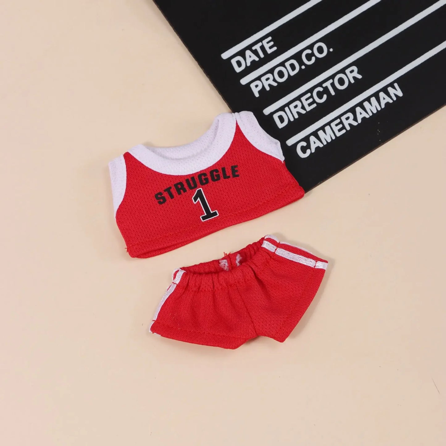 Sale Only Selling Clothes 17cm First Second Generation Labubu Basketball Clothes Cute Doll Decoration Handmade Doll Clothes Gift