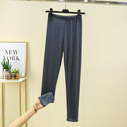 Leggings ajustés taille haute en modal, fins et élastiques, pour le printemps et l'automne, sous-vêtements, vêtements d'intérieur, pantalons longs grande taille