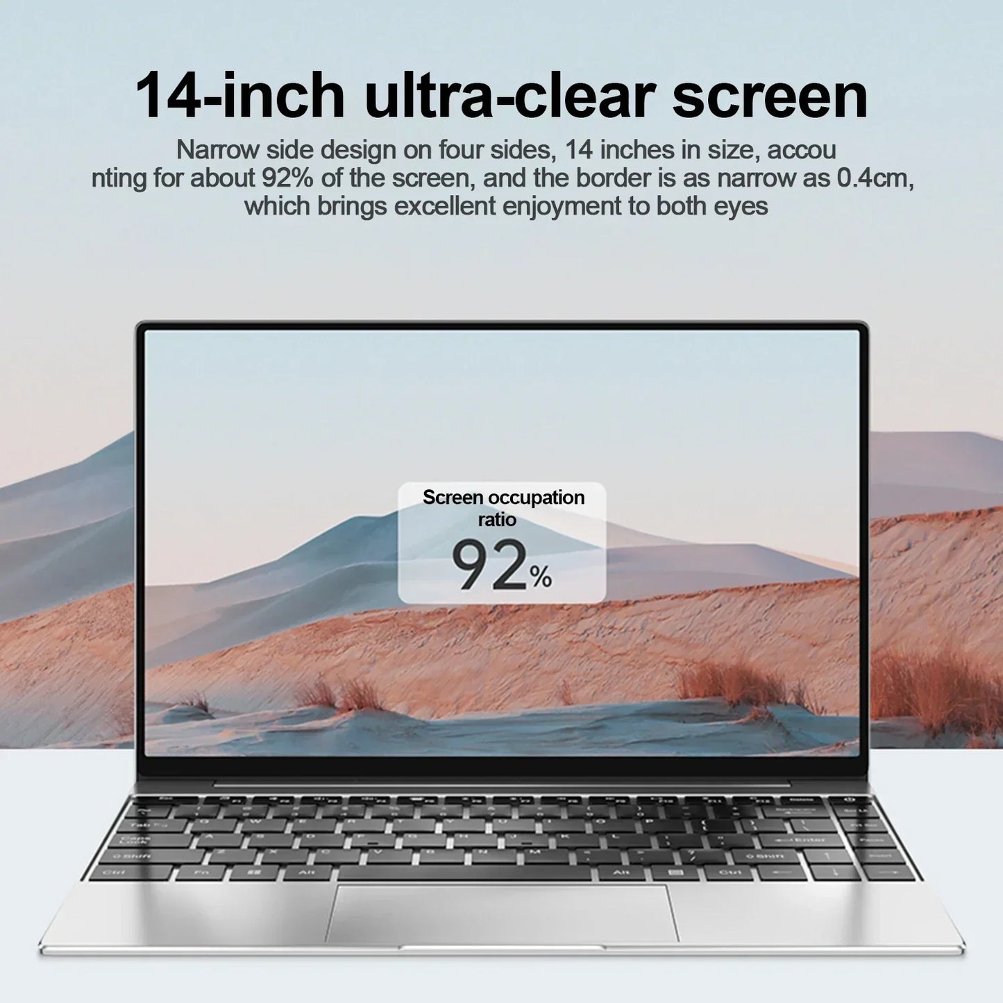 Laptop Intel Pentium N3700 16GB RAM 2048GB SSD Notebook 1920*1080 Resolution Windows 11 Unlock Computer Office Study gamer PC