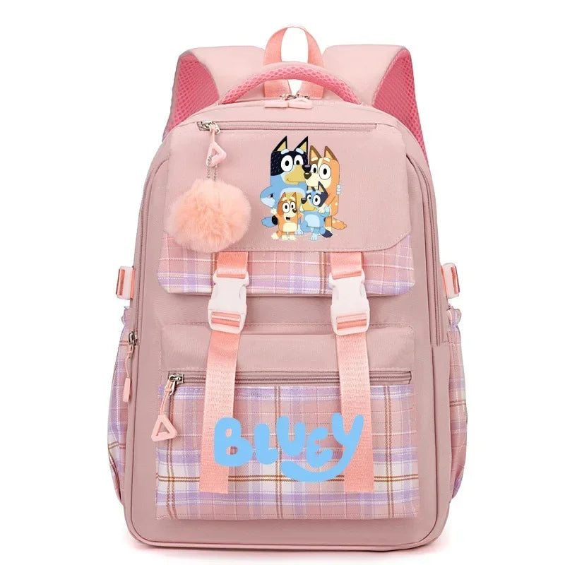 2024 New Bluey Boys And Girls High School Backpack Large Outdoor Leisure Practical Bag Cartoon Animation Bag Children's Gift