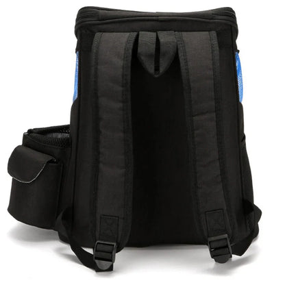 Sac à dos pliable pour animaux de compagnie, portable, pour sortir, en maille respirante, avec poche latérale, pour chat et chien