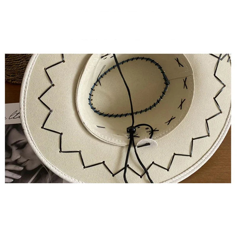 Men's and Women's Suede Cowboy Hat, Fashionable Unisex Cap