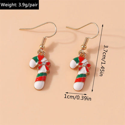 Fashion Merry Christmas Tree Deer Snowflake Santa Claus Drop Earrings for Women Girls New Year Party Festival Jewelry Gifts