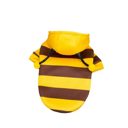 Sweat à capuche pour animaux de compagnie thème Abeille mignonne 2025 - Un pull douillet en tricot pour chiots et chats, parfait pour les costumes de cosplay de fêtes de fin d'année