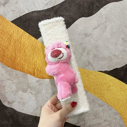 Stitch Angel Men's and Women's Car Seat Belts Cute Kawaii Personalized Creative Cartoon Doll Plush Car Decorative Shoulder Cover