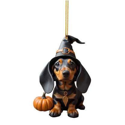 Cute Dog Car Hanging Home Tree Pendant Halloween Christmas Tree Pendant Home Decoration Window Car Ornament Backpack Ornament