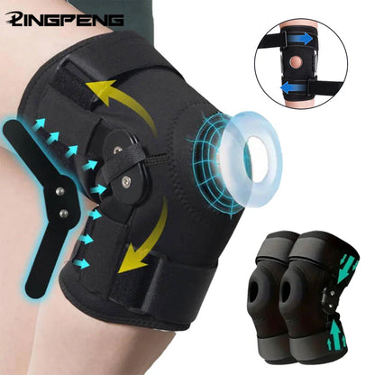 Genouillères articulées rotuliennes orthopédiques pour la douleur au genou avec ressorts Compression attelle en acier amovible Support genouillère