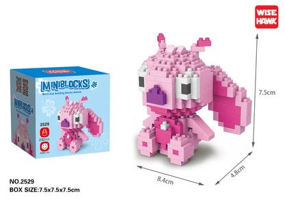 Stitch Building Blocks Lilo & Stitch Angel Anime Doll Build Practical Skills Puzzle Game Gift Assemble Action Model Birthday Toy