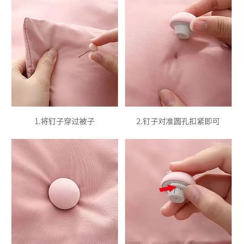 Attache de fixation pour drap de lit automne hiver, Support antidérapant, Pince de maintien pour housse de couette champignon, Boucle de couverture, Fixateur de couette, Pince de préhension