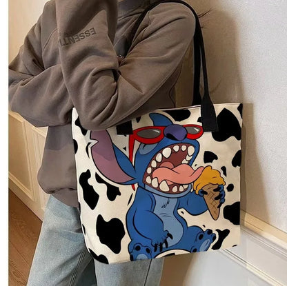 New Stitchou Single Shoulder Bag Cartoon Stitchou Pattern Shoulder Bag Ladies Tote Bags Joker Unisex Bags Commuter Handbag Gifts