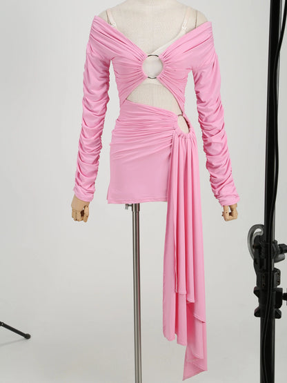 Women's Hollow Out Long Sleeve Evening Dress, Birthday Dresses, Rhrose Dress, Luxury Clothing, Whatever The Fashion, Sexy, Autumn, 2024