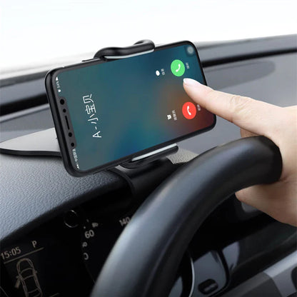 Support de téléphone de voiture rotatif à 360 degrés, Support universel pour téléphone portable, Support de tableau de bord pour poignée automatique, Support fixe pour téléphone portable