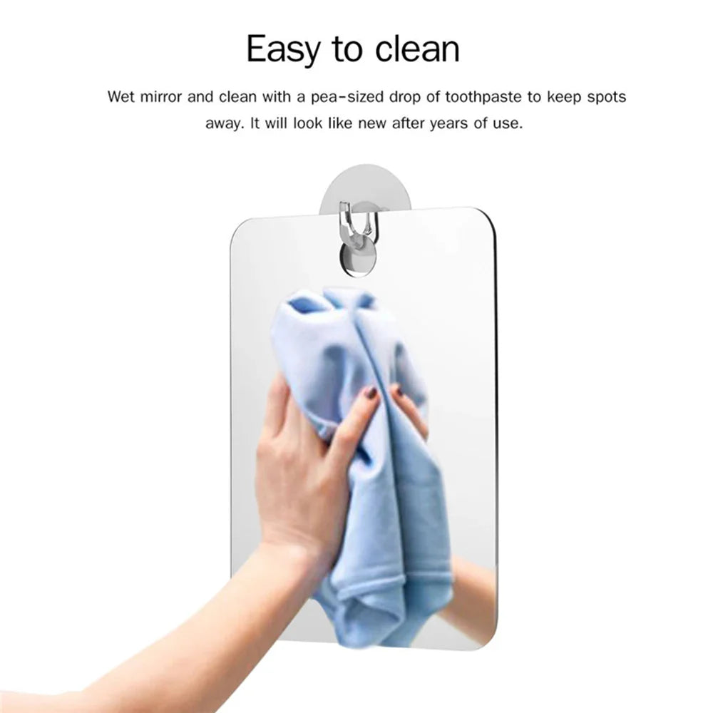 Miroir de douche anti-buée en acrylique, ventouse injuste, portable, miroir de maquillage de voyage, tenu dans la main, haute qualité, HOMirro