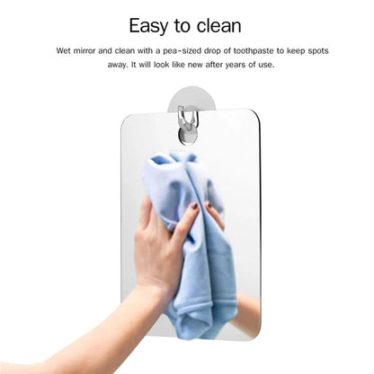 Miroir de douche anti-buée en acrylique, ventouse injuste, portable, miroir de maquillage de voyage, tenu dans la main, haute qualité, HOMirro