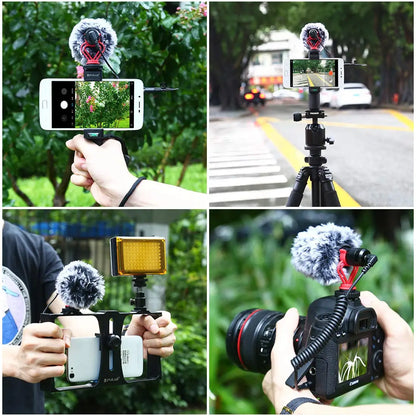 Microphone de fusil de chasse vidéo à condensateur pour entretien professionnel, avec câble Audio de 3.5mm, pour caméscope DSLR DV, iPhone, Smartphone Android