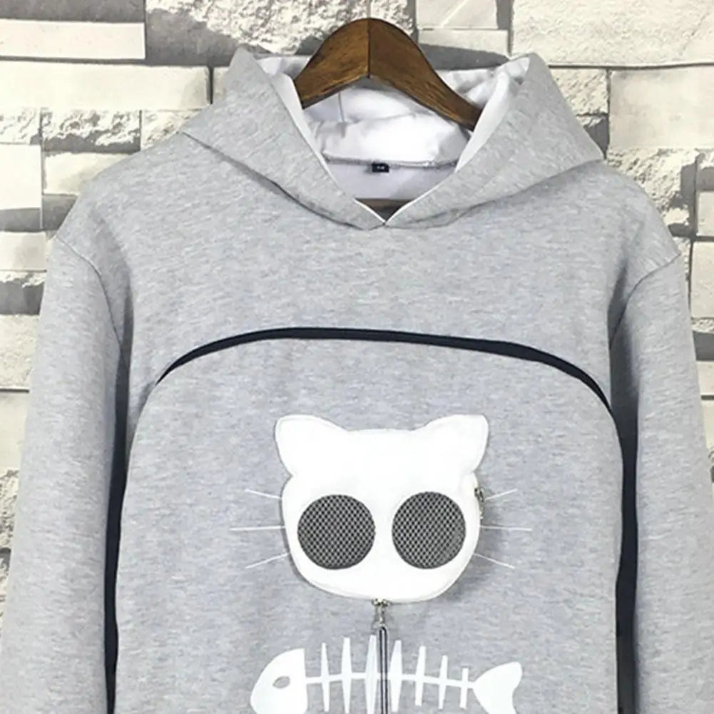 Hoodie Sweatshirt Cat Lovers Hoodie Kangaroo Dog Pet Paw Pullovers Cuddle Pouch Sweatshirt Pocket Animal Ear Hooded Dropshipping