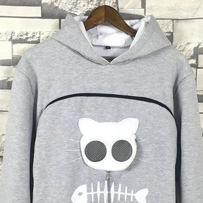 Hoodie Sweatshirt Cat Lovers Hoodie Kangaroo Dog Pet Paw Pullovers Cuddle Pouch Sweatshirt Pocket Animal Ear Hooded Dropshipping