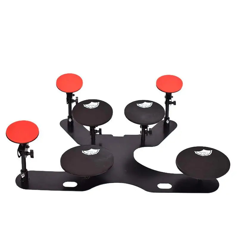 5 Drums 3 Cymbals Beginners Dumb Drum Percussion Plate Practice Tai Rack Drum Mute Mat Set Standard Rhythm Practice