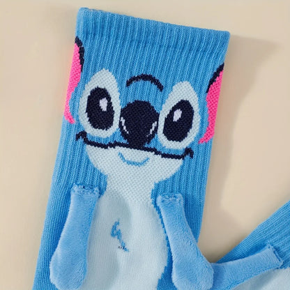 Chaussettes Main dans la main Stitch Dessin Animé Amusantes Mode Polyvalentes Douces Confortables Mignonnes Créatives Adultes enfants chaussettes antidérapantes jouets cadeaux