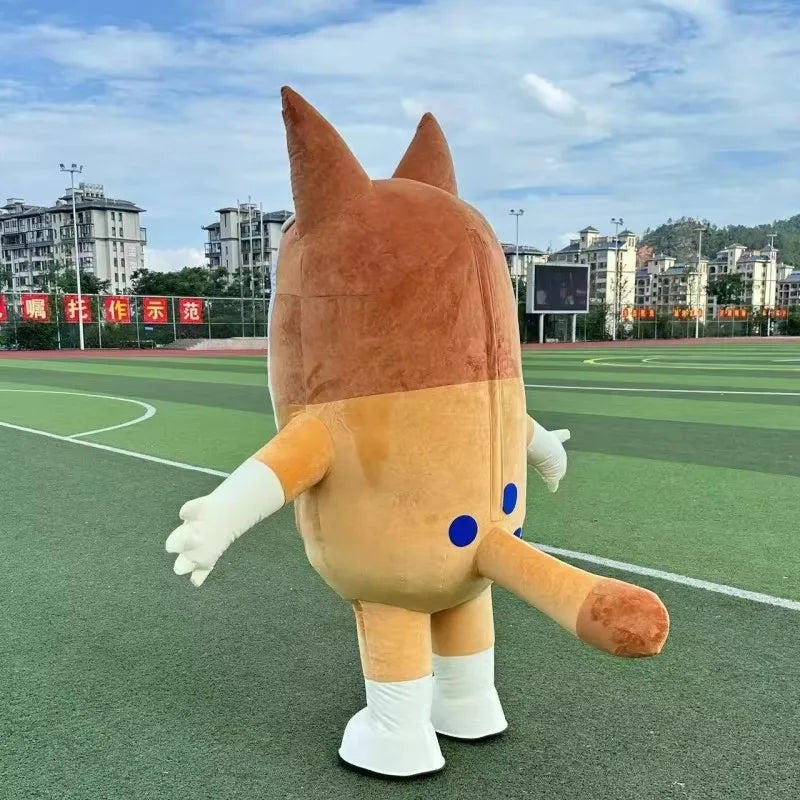 MINISO New Red Pig Inflatable Mascot Costume Pepp Pig Mascot Costume Fancy Dress Party Cosplay Halloween Inflatable Mascot