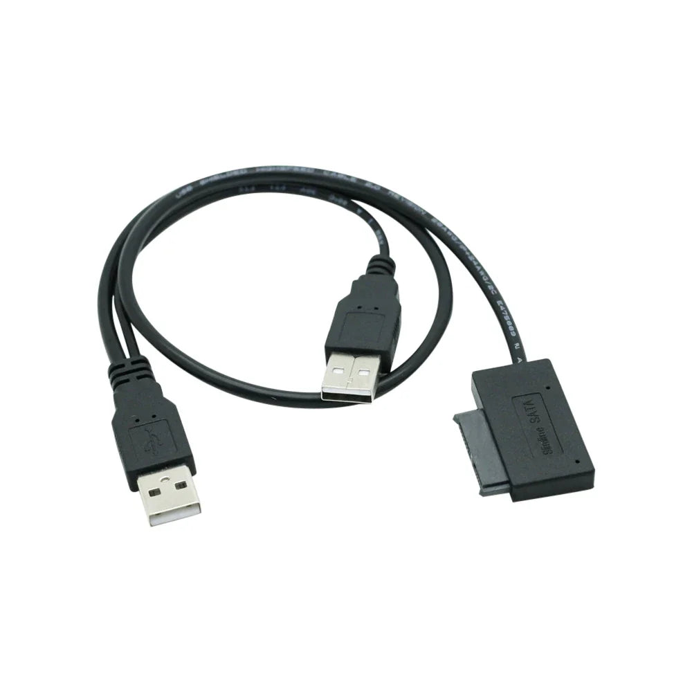 Optical Drive Cable Conversion Cable USB 2.0 to Mini Sata II 7+6 13Pin Adapter Converter Cable for Laptop CD/DVD ROM ODD