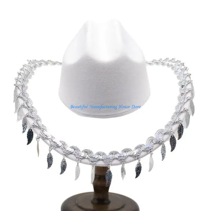 E56A chapeau Cowboy chapeau Cowgirl occidental chapeaux à franges pour Costume fête pour femmes