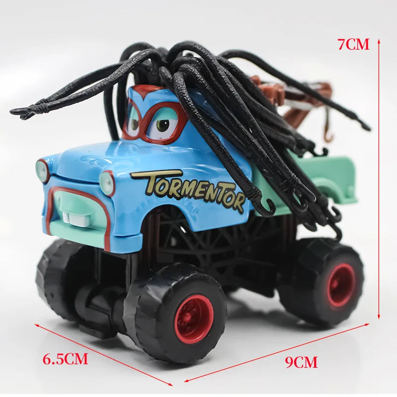 Pixar Cars 2 3 lutteur Mater et Lightning Mcqueen série de course véhicule en alliage métallique jouets pour enfants cadeau de collection à jambes hautes