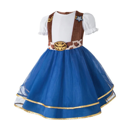 Robe de Cowgirl pour enfants, ensemble complet, Costume de Cowboy occidental, ensemble de 4 pièces, tenue de jeu de noël, vêtements d'halloween pour enfants