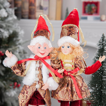 1 Pair Christmas Tree Decorations Cute Angel Doll Girl Pendant Navidad 2024 New Year Christmas Tree Ornaments Xmas Gift For Kids