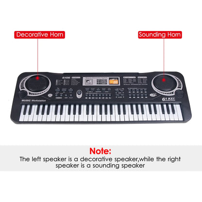 61 touches noir musique numérique clavier électronique Piano électrique enfants Instrument de musique