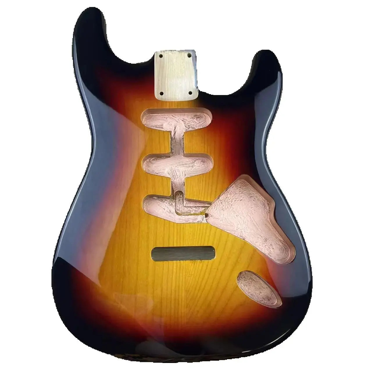 Corps de guitare électrique Alder ST - Finition polyester brillant vert métallisé |   Pièce de rechange pour Stratocaster |   Buildi de guitare bricolage