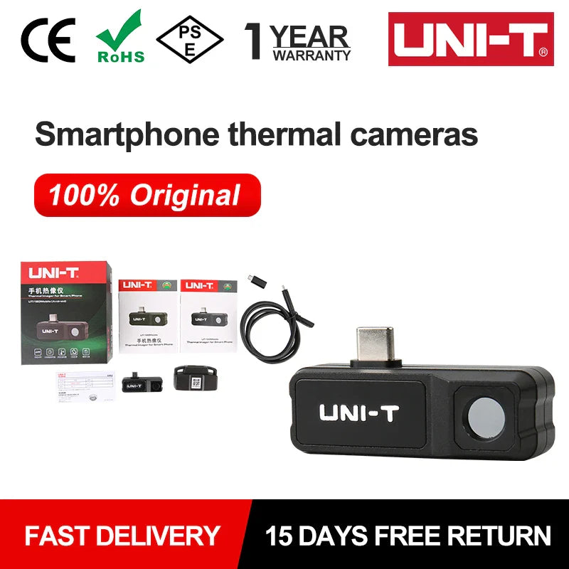 UNI-T UTi120 Mobile UTI120MS USB Caméra Thermique Infrarouge pour Téléphones Portables Caméra Thermographique Imageur pour Réparation
