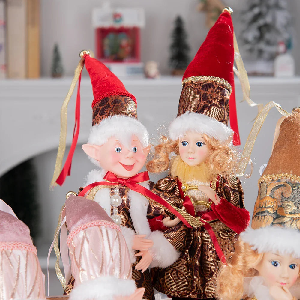 1 Pair Christmas Tree Decorations Cute Angel Doll Girl Pendant Navidad 2024 New Year Christmas Tree Ornaments Xmas Gift For Kids