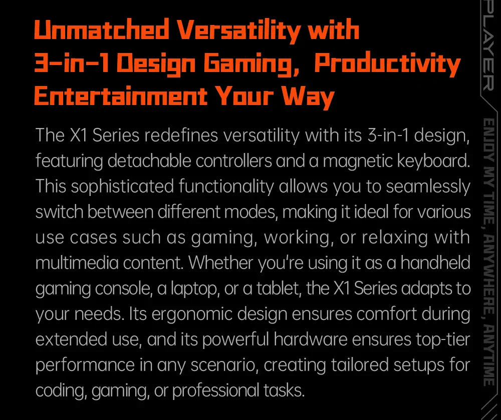 OneXPlayer X1 mini AMD R7-8840U PC Game Console 3 IN 1 Laptop Tablet 8.8 Inch LTPS Touch Screen Computer Detachable Controller