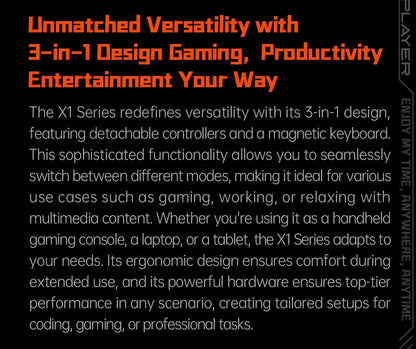 OneXPlayer X1 mini AMD R7-8840U PC Game Console 3 IN 1 Laptop Tablet 8.8 Inch LTPS Touch Screen Computer Detachable Controller