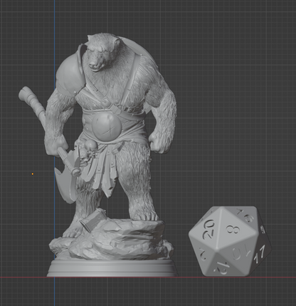 Bearfolk Barbarian | Axe | 5e