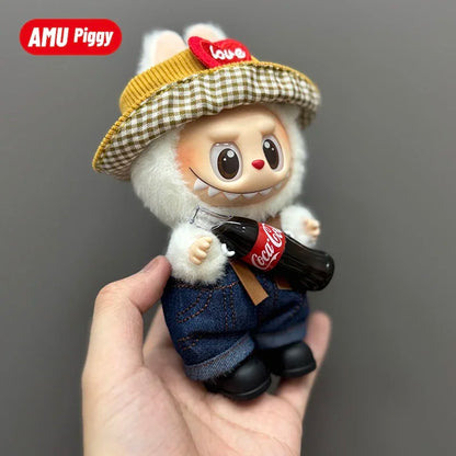 Clothes Doll DIY Accessories Pull Cloth Cola Happiness Factor Labubu Clothes Set Doll Outfit Have Shoes