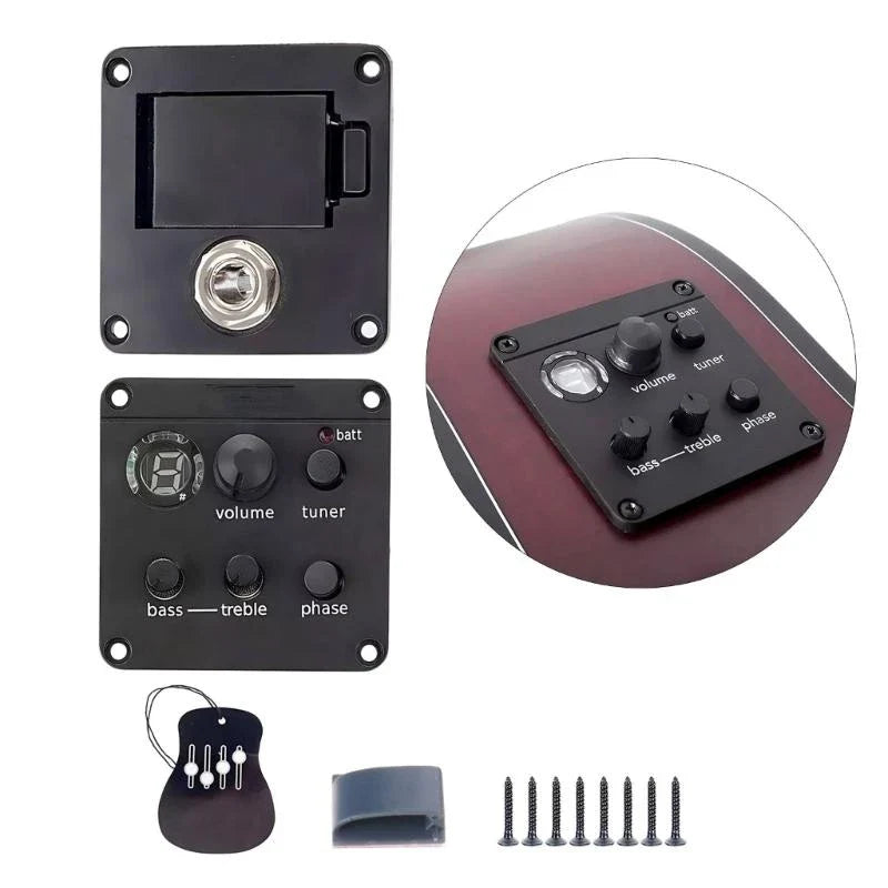 Guitar Pickup ISYS+ EQ Preamp Systems Acoustic Guitar Pickup with Tuner Easy Use