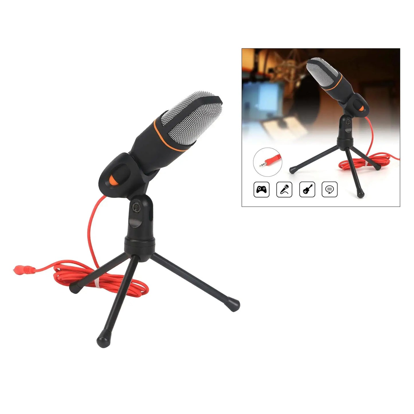 Microphone professionnel Microphones à condensateur Plug & Play 3,5 mm pour