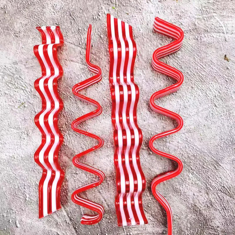 Cannes à bonbons de Noël en acrylique, pendentif béquille torsadé pour arbre de Noël, décorations de Noël pour le Nouvel An, ornements, cadeaux